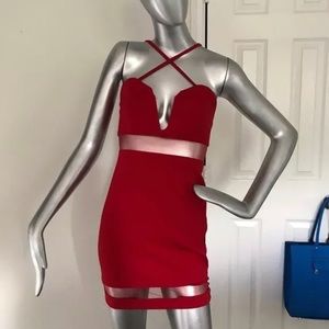 Red Sexy Mesh Dress sz. Small